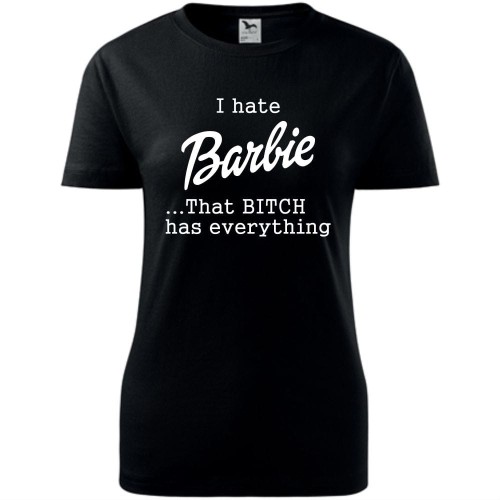 Damska koszulka taliowana - i hate barbie