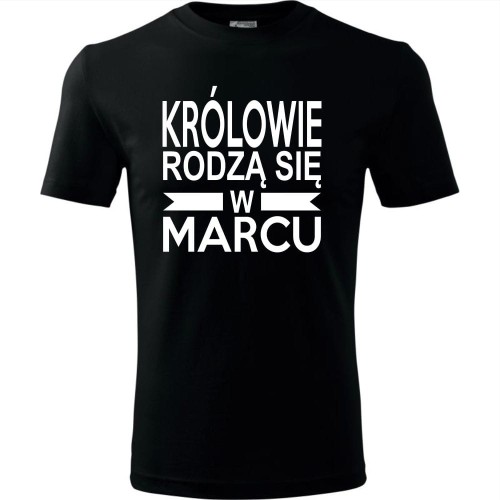 Męska koszulka - Królowie rodzą się w marcu 01