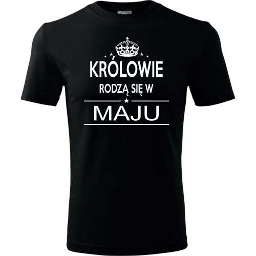 Męska koszulka - Królowie rodzą się w maju 02