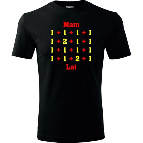 Męska koszulka - ma 18 lat