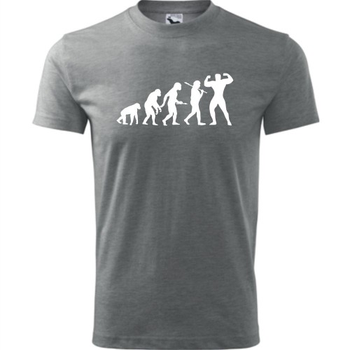 Męska koszulka Sportowa - Ewolucja kulturysta