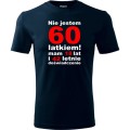 Ciemno-granatowa Męska koszulka - nie jestem 60 latkiem, mam 18 lat i 42 lata doświadczenia urodziny prezent. Dostępne wszystkie rozmiary S, M, L, XL, XXL, XXXL, XXXXL. Zapraszamy do zakupu.