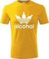 żółta Męska koszulka - Alcohol, śmieszna i wyjątkowa. T-shirt jak znane logo ADIDAS. Dostępne wszystkie rozmiary S, M, L, XL, XXL, XXXL, XXXXL. Zapraszamy do zakupu.