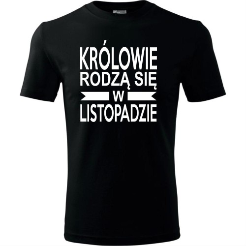 Męska koszulka - Królowie rodzą się w listopadzie 01