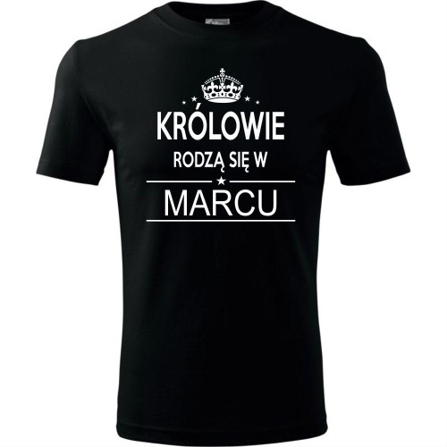 Męska koszulka - Królowie rodzą się w marcu 02