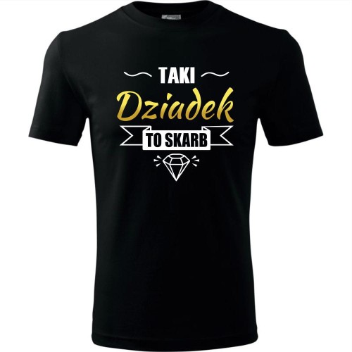 Męska koszulka - Taki dziadek to skarb - t-shirt na prezent dla dziadka