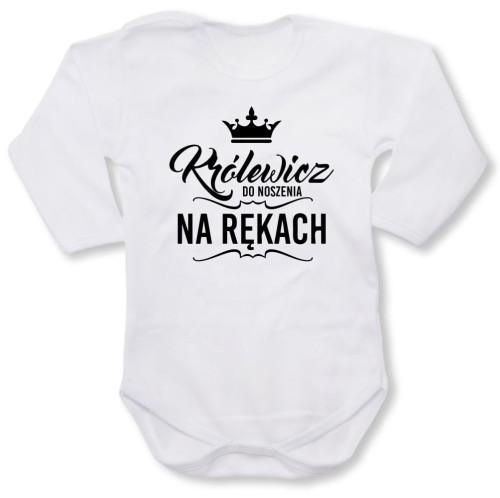 Dziecięce body z dł. rękawem - królewicz do noszenia na rękach