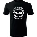 czarna Męska koszulka - Najlepszy dziadek na całym świecie - prezent urodziny, dzień dziadka.