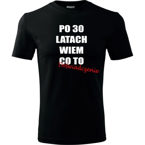 Męska koszulka - po 30 latach wiem co to doświadczenie