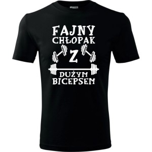 Męska koszulka - Fajny chłopak z dużym bicepsem