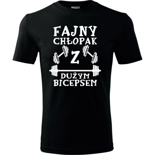 Męska koszulka - Fajny chłopak z dużym bicepsem