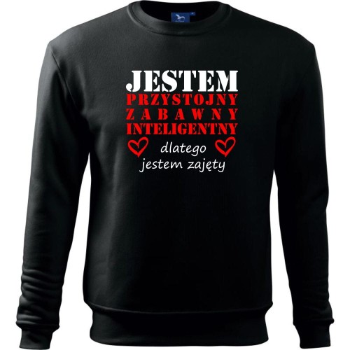 Męska bluza klasyczna - Jestem przystojny 01