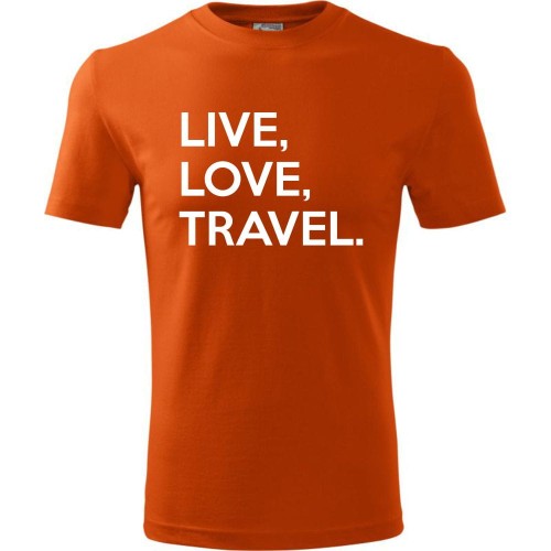 Męska koszulka Turystyczna - Live love travel