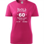 Damska koszulka - boska 60 na urodziny na prezent