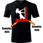 Męska koszulka - Wieczór kawalerski + dowolne imię + data