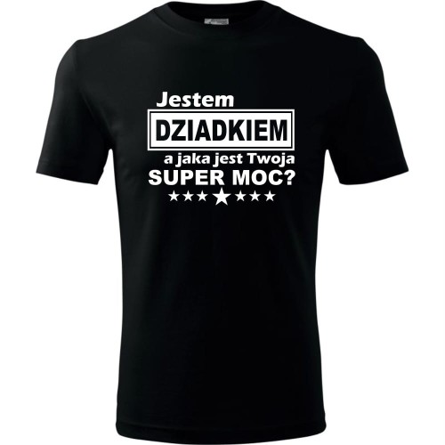 Męska koszulka - Jestem dziadkiem, a jaka jest Twoja super moc