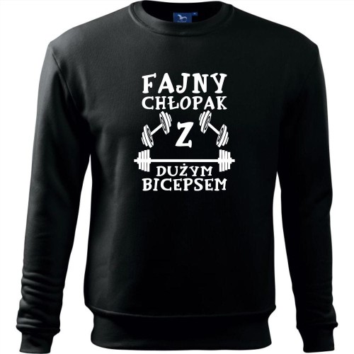 Męska bluza klasyczna - Fajny chłopak z dużym bicepsem