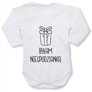 Dziecięce body z dł. rękawem - byłam niespodzianką