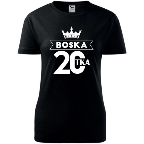 Damska koszulka - boska 20 - prezent na urodziny