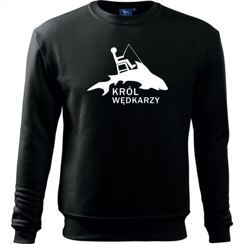 Męska bluza dla Wędkarza - Król wędkarzy - cieplejsza bluza dla wędkarza