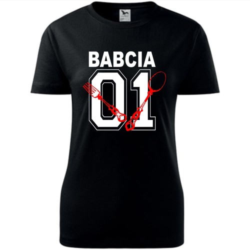 Damska koszulka - Babcia 01 sztućce