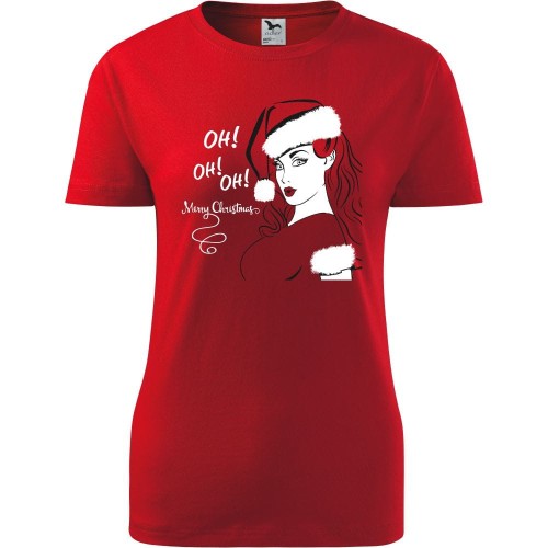 Damska koszulka taliowana - Pani Mikołajowa Święta Prezent