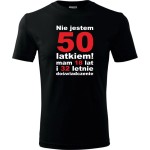 Męska koszulka - nie jestem 50 latkiem mam 18 lat i 32 letnie doświadczenie - t-shirt prezent urodziny