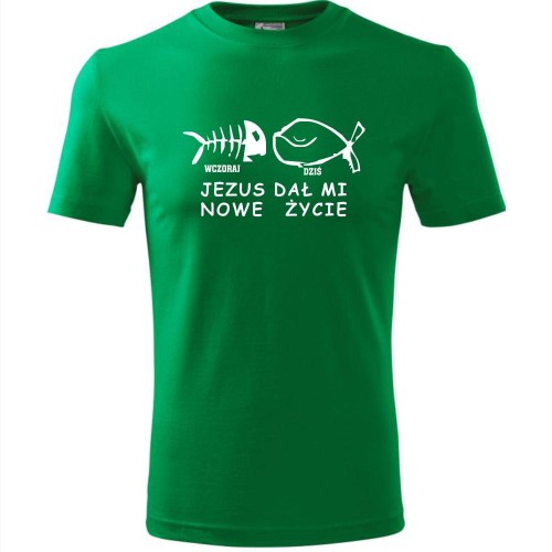 Męska koszulka - Jezus dał mi nowe życie