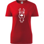 Damska koszulka taliowana - Renifer t-shirt na prezent na święta dla niej - Boże Narodzenie