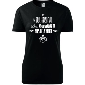 Damska koszulka taliowana - Mistrzyni w dogadzaniu