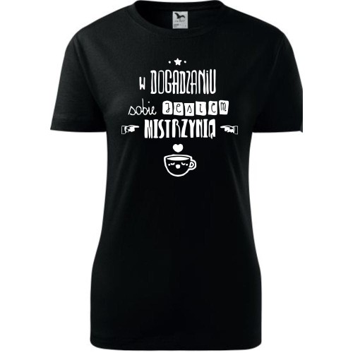 Damska koszulka taliowana - Mistrzyni w dogadzaniu