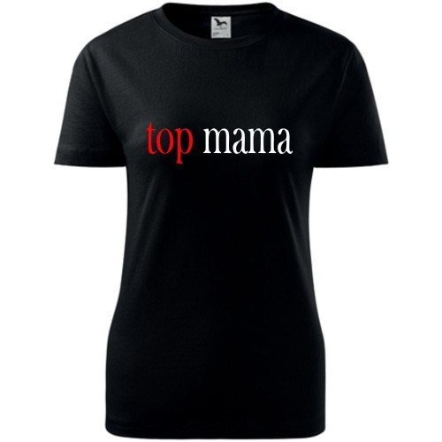 Damska koszulka taliowana - top mama