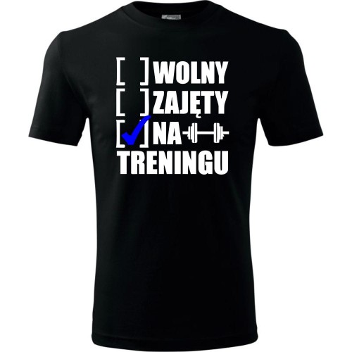 Męska koszulka Sportowa - Wolny zajęty na treningu