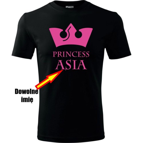Dziecięca koszulka - Princess + Twoje imię