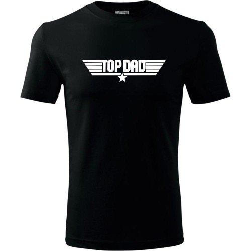 Męska koszulka - Top dad 02 jak Top Gun dla taty