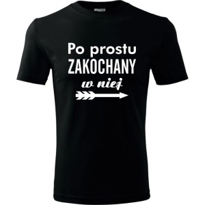 męska koszulka - po prostu zakochany w niej