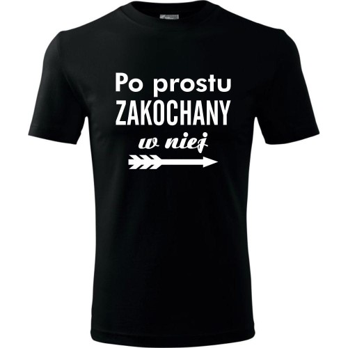 męska koszulka - po prostu zakochany w niej