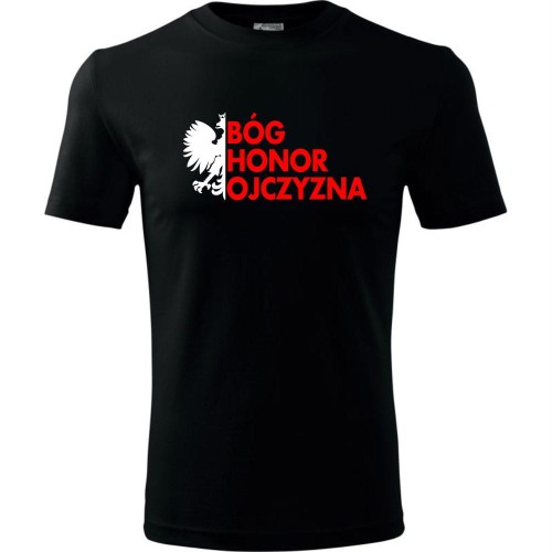 Męska koszulka - Bóg Honor Ojczyzna