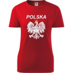 Damska koszulka taliowana - Polska 02, godło