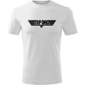 Biała Męska koszulka - Top dad 02 jak Top Gun dla taty.