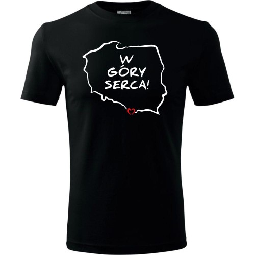 Męska koszulka Turystyczna - W góry serca