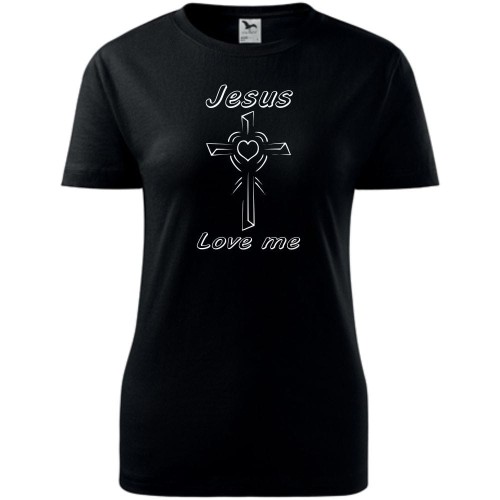 Damska koszulka taliowana - Jesus love me