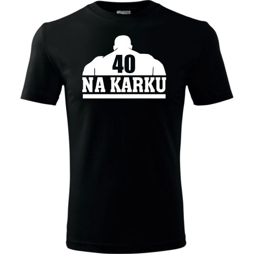 Męska koszulka - 40 na karku