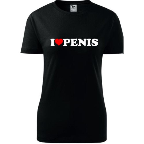 Damska koszulka - I love penis