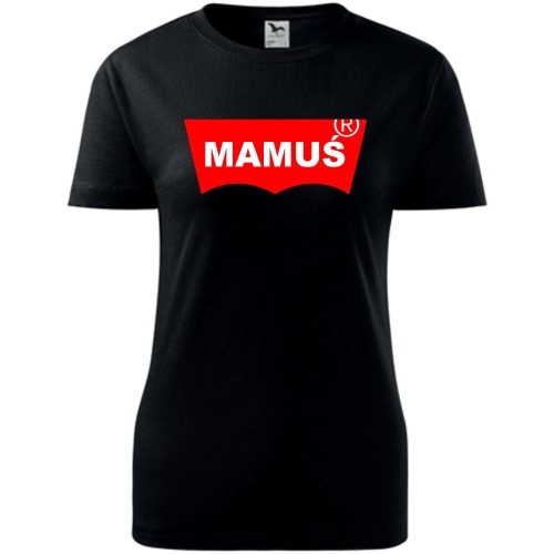 Damska koszulka taliowana - Mamuś - prezent dla mamy