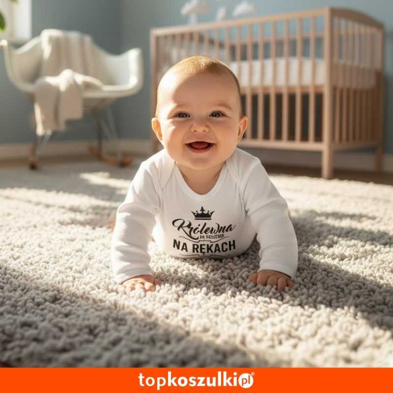 Dziecięce body z dł. rękawem - królewna do noszenia na rękach