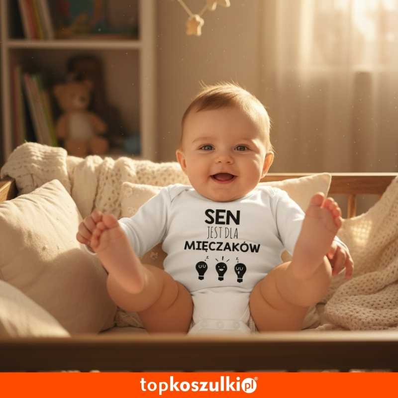 Dziecięce body z dł. rękawem - sen jest dla mięczaków