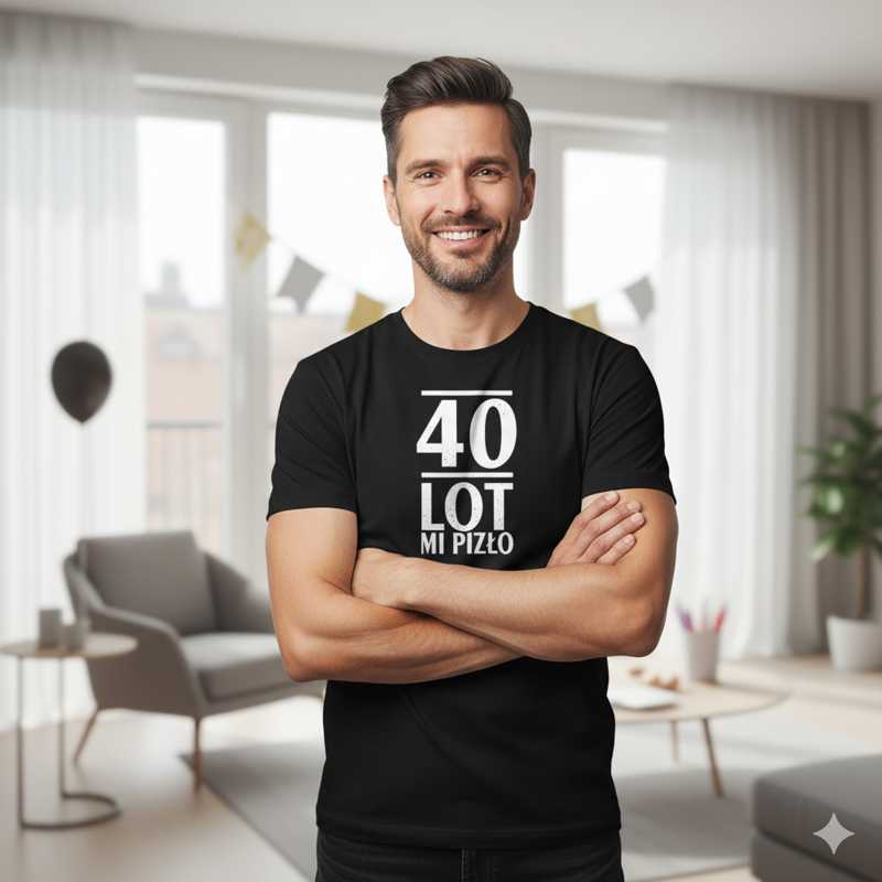 Męska koszulka - 40 lot mi pizło