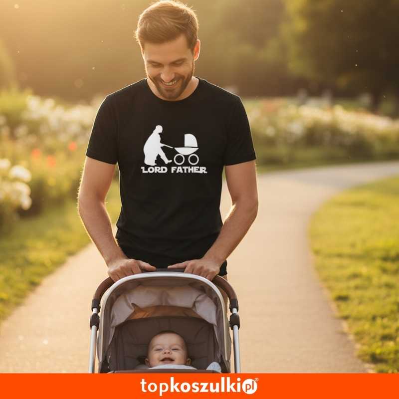 Męska koszulka - Lord father - na prezent dla Taty dzień Ojca urodziny.