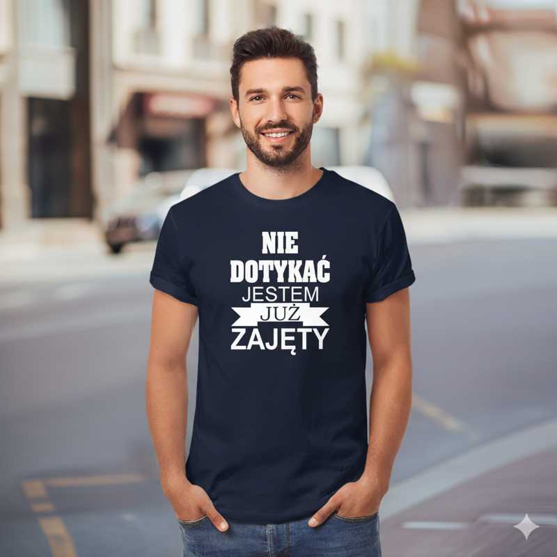Męska koszulka - Nie dotykać jestem już zajęty